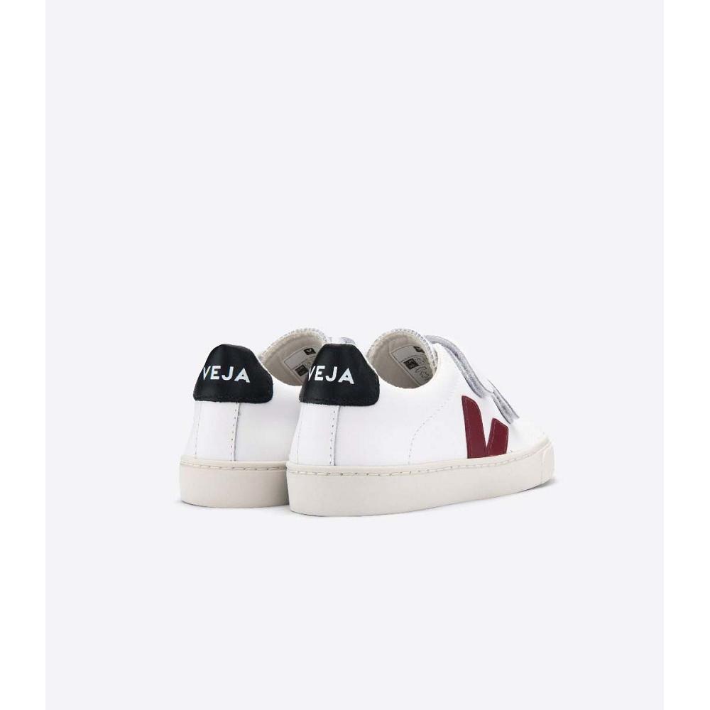 Veja ESPLAR LEATHER Tornacipő Gyerek White/Black/Red | HU 819MQZ